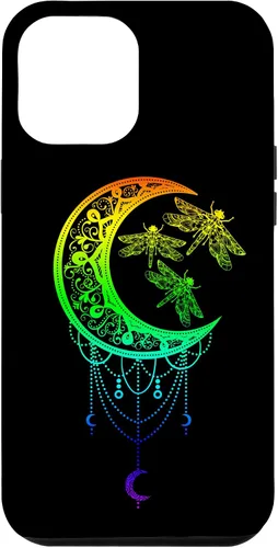 Vista 10 de Funda para iPhone 12 mini libélula, luna, diseño de mandala zen, yoga, chakras, budismo