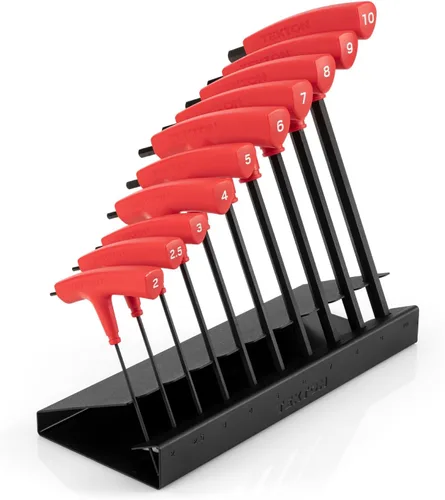Vista 9 de TEKTON Juego de llaves hexagonales con mango en T, 8 piezas (0.079-0.394 in) KTX90203
