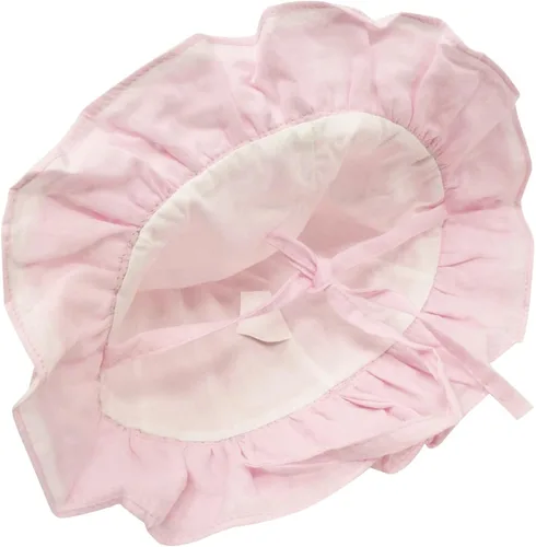 Vista 2 de Adorable sombrero para niñas con diseño floral bordado de ala ancha con SPF 50+