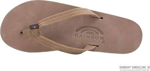 Vista 3 de Rainbow Sandalias de mujer de una sola capa con una correa estrecha de cuero de primera calidad.