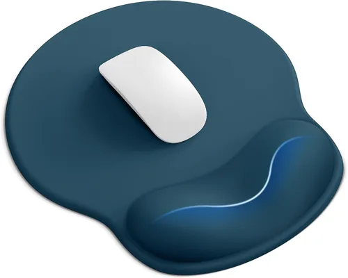 Vista 15 de Alfombrilla de mouse con reposamuñecas, ergonómicas para escritorio, alfombrilla de mouse antideslizante para oficina con soporte de muñeca de gel