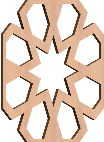 Vista 35 de Jackson Decorative Fretwork Wood Wall Panels, Large, 23 3/8" W x 23 3/8" H x 1/4" T, Cherry