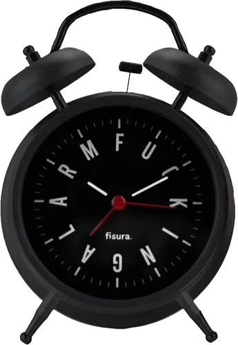Vista 6 de Fisura – Reloj despertador analógico, sin tictac con luz LED, rosa y azul