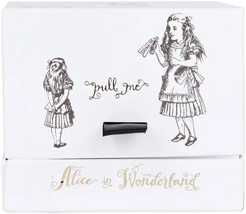 Vista 4 de V&A Taza de Alicia en el País de las Maravillas en caja de regalo, diseño de Alicia, porcelana fina, color blanco, 11.8 fl oz