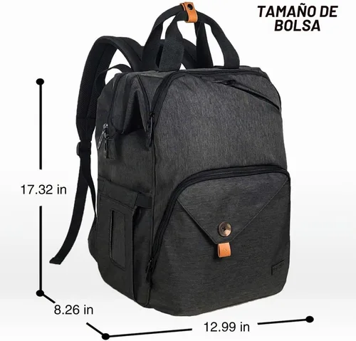 Vista 7 de Pañalera tipo mochila Gris oscuro