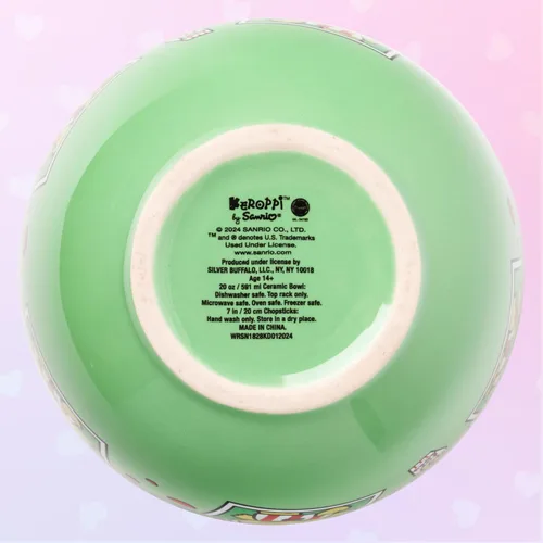 Vista 76 de Silver Buffalo Hello Kitty y sus amigos Chococat - Tazón de cerámica para ramen y arroz con palillos, patrón a cuadros, apto para microondas, 20