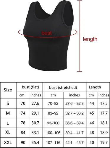 Vista 3 de 4 Pieces Women Basic Crop Tank Top Short Sleeveless Sports Crop Top