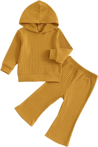 Vista 30 de Ropa de Otoño e Invierno para Niña Pequeña Sudadera con Capucha Estampada de Leopardo y Pantalones Conjunto de Chándal de 2 Piezas Negro A