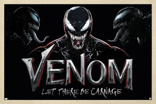 Vista 7 de Trends International Marvel Venom: Let There be Carnage - Póster de collage de pared, 22.4 pulgadas de largo x 14.7 pulgadas, versión enmarcada