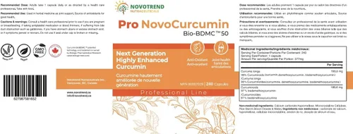 Vista 2 de Pro NovoCurcumin-BioBDMC50-Next Generation Curcumina altamente mejorada - 240 cápsulas