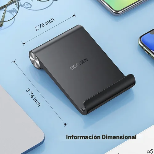 Vista 7 de UGREEN Soporte de teléfono celular para escritorio, portátil, plegable, ángulo ajustable, compatible con iPhone 17 Air 16 15 Pro Max 14 Plus, iPhone
