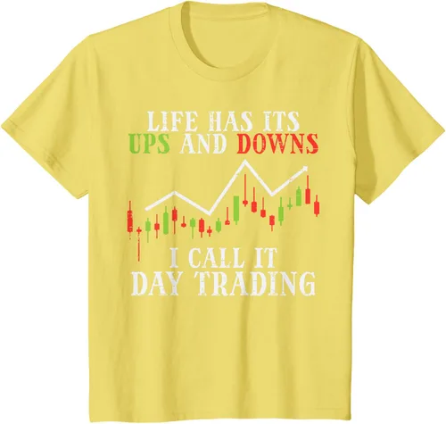 Vista 81 de Life Ups And Downs Day Trading Crypto Stock Market Trader T-Shirt, Negro