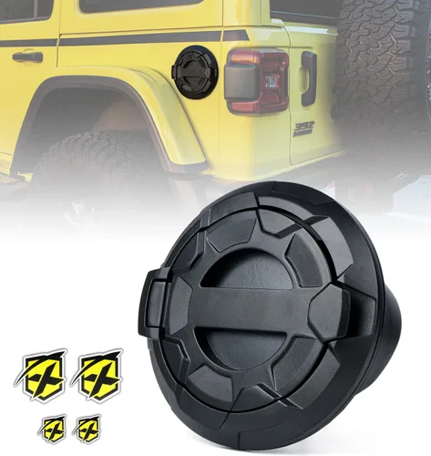 Vista 11 de Cubierta de aluminio sin bloqueo de tapa de gas compatible con Jeep JK JKU