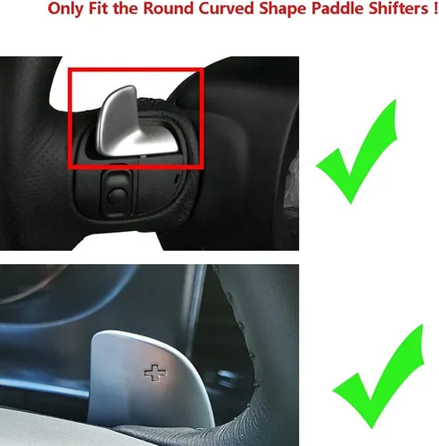 Vista 7 de Extensión de levas de cambio para Dodge Charger, Challenger - Cubiertas de levas de cambio de volante de aluminio billete compatibles con Dodge