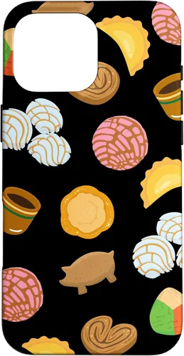Vista 19 de Conchas Pan Dulce Patrón Negro Teléfono Caja Latina Regalo Caso para iPhone 17