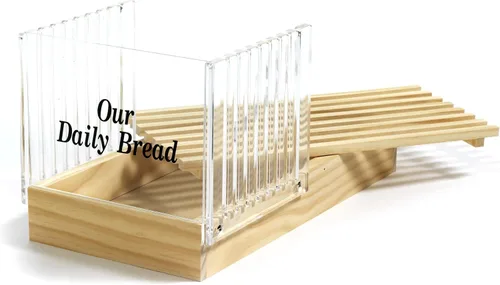 Vista 4 de Norpro Bread Slicer with Crumb Catcher Brown .5in/1.25cm