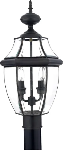 Vista 11 de Quoizel Newbury - Farol de poste para exteriores, poste de lámpara de campo francés de peltre de 23 pulgadas, 3 luces, poste exterior para patio