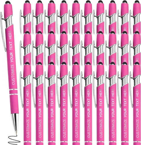 Vista 63 de Bolígrafos personalizados con lápiz óptico y grabado gratis, bolígrafos personalizados para negocios, graduación, aniversarios (hasta 500 unidades)