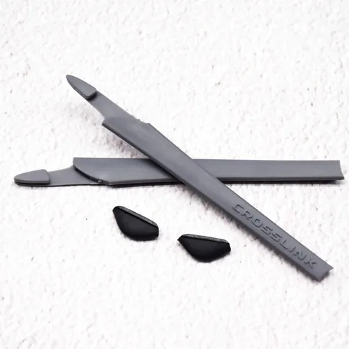 Vista 3 de AzulGris CompatibleReemplazo De Silicona Pierna Set Para Oakleys Crosslink Gafas De Sol Kit De Goma