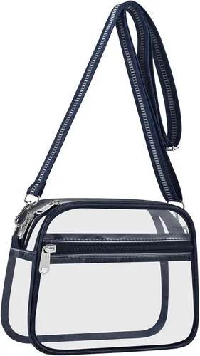 Vista 32 de Bolsa transparente para eventos de estadio, bolsa transparente para mujer, bolsa cruzada, correa de hombro ajustable para conciertos, deportes