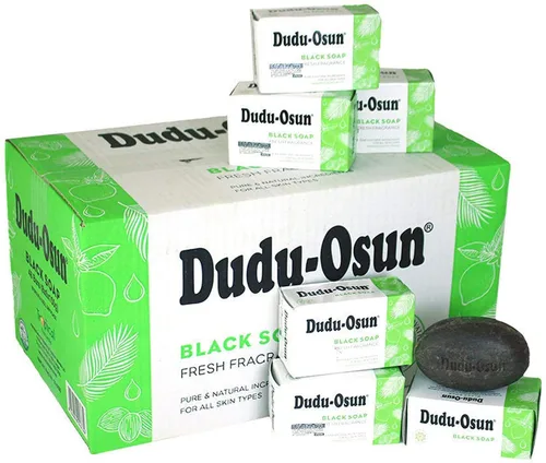 Vista 4 de Dudu-osun, Jabón negro africano, 100% puro, 5.29 oz (paquete de 4)