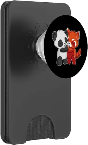 Vista 8 de Chibi Panda Bear Hugs Red Panda - Cute Kids PopSockets PopGrip: agarre intercambiable para teléfonos y tabletas