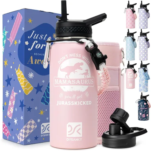 Vista 61 de DYSANKY Botella de agua aislada de 32 onzas, metal al vacío de acero inoxidable grueso, jarra de agua deportiva portátil para gimnasio y senderismo