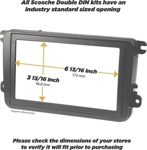 Vista 2 de Scosche KA2099DGB Compatible con Kia Sportage ISO 2011-15 Doble DIN y DIN+Pocket Dash Kit, Dk. Gris