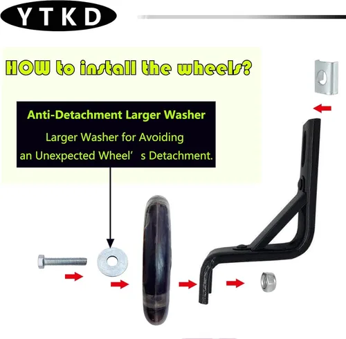Vista 3 de Ruedas de entrenamiento para bicicleta,Compatible para bicicletas de 12 pulgadas,Rueda de silencio flash