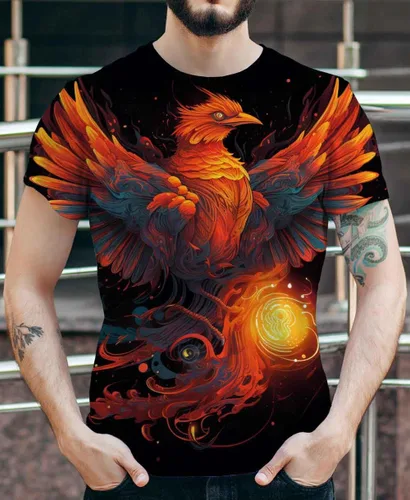 Vista 4 de Cndiyike Camisetas de manga corta con estampado 3D para hombre