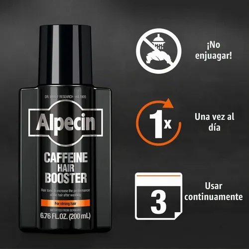 Vista 3 de Alpecin Potenciador de cabello con cafeína con nueva fragancia de 6.76 onzas líquidas Potenciador del rendimiento Promueve el crecimiento