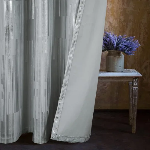 Vista 4 de always4u Cortinas de terciopelo suave de 108 pulgadas de largo con estampado de papel de aluminio de lujo, cortinas de dormitorio de eficiencia