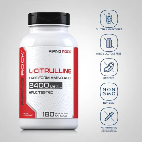 Vista 3 de Piping Rock Cápsulas L Citrulina 2400mg