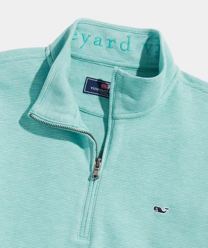 Vista 3 de vineyard vines Saltwater 1/4 Zip Aqua Ocean
