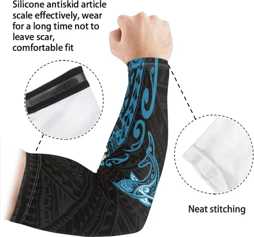 Vista 74 de CLOHOMIN Mangas para brazos, protección solar, mangas de compresión, cubierta de tatuaje para mujeres y hombres, manga deportiva atlética refrescante