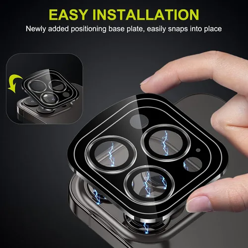 Vista 3 de WSKEN Protector de lente de cámara para iPhone 14 Pro/iPhone 14 Pro Max, [modo de disparo nocturno] Protector de pantalla de vidrio templado HD