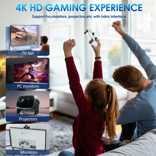 Vista 6 de 2026New Wireless Retro Game Console, 40000+Games and 23 Emulators, Plug and Play 4K HD HDMI TV Game Stick, with Dual 2.4G Wireless Controllers