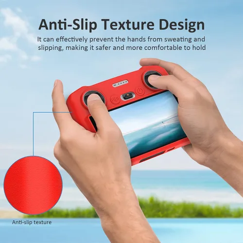 Vista 7 de Writiany - Funda protectora de silicona DJI RC, funda protectora para controlador DJI RC para Mini 3/Mini 3 Pro/Mavic 3 Classic Accesorios (rojo)