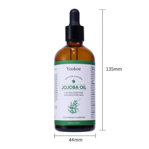 Vista 7 de Yeokoe Aceite de Jojoba Puro Prensado en Frío Sin Refinar Gua Sha para Cabello Más Saludable, Piel Más Suave, Aceite Hidratante Base Portador 3.52oz