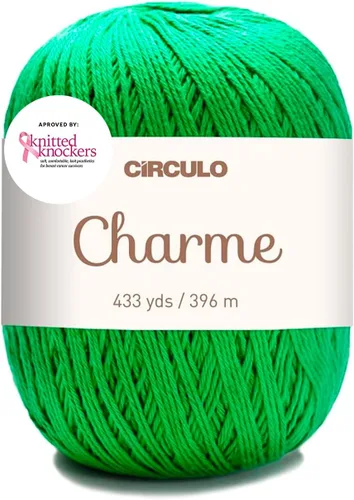 Vista 44 de CIRCULO Charme - Paquete de hilo para tejer y ganchillo, 3 bolas de 100% algodón virgen brasileño mercerizado, peso deportivo suave, color 2012