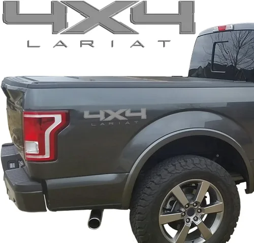 Vista 2 de 4X4 Lariat - Calcomanía de vinilo para Ford Trucks Borgoña