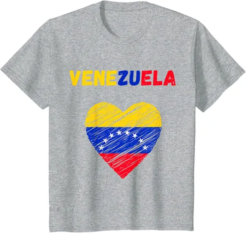 Vista 61 de Camiseta con la bandera venezolana con corazón de Venezuela, Negro