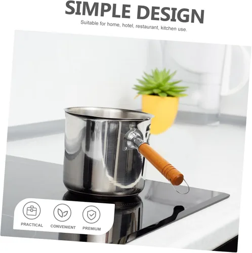 Vista 6 de DOITOOL Mango de madera para ollas de cocina universal de madera, mango de repuesto, 2 unidades, agarre de baquelita para olla de leche