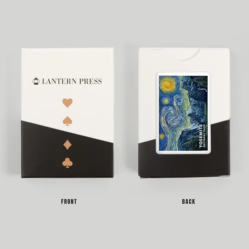 Vista 8 de Lantern Press Yosemite National Park, California, Starry Night, 52 Playing Cards for Adults, Poker Size Card Deck