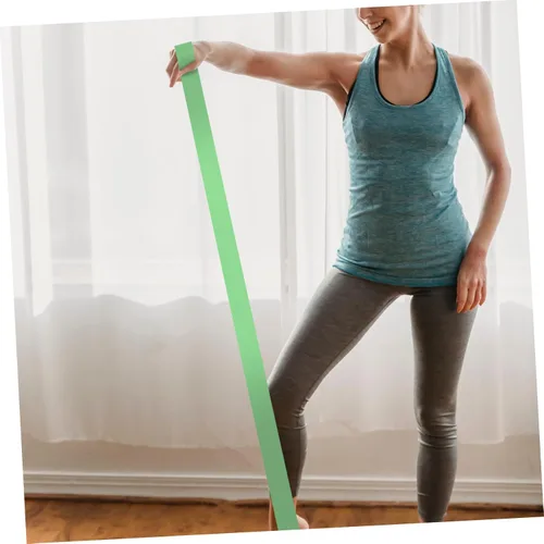 Vista 9 de 3 bandas de resistencia para yoga y entrenamiento de fuerza, bandas elásticas con alta elasticidad y resistencia para brazos, espalda, piernas