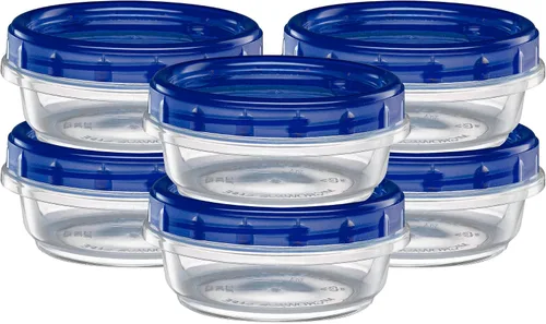 Vista 9 de ELEGANT DISPOSABLES Recipientes pequeños para almacenamiento de alimentos, tapa roscada, reutilizable, apilable, a prueba de fugas, herméticos
