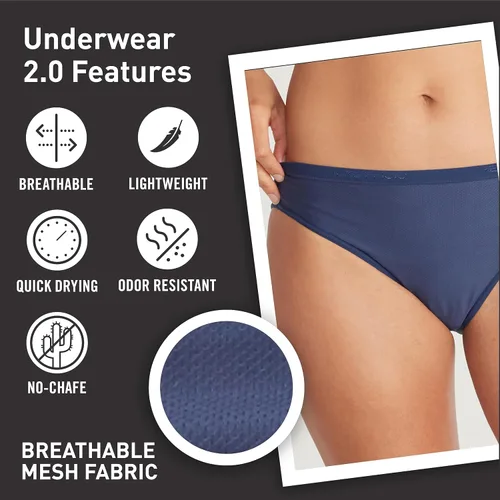 Vista 29 de ExOfficio Give-N-Go 2.0 - Calzones de bikini para mujer, transpirables, duraderos, de fácil cuidado, ropa interior de viaje