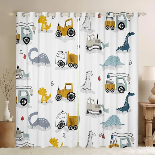 Vista 17 de Feelyou Cortinas opacas con estampado de leopardo para dormitorio, sala de estar, safari, cortinas de oscurecimiento de habitación con purpurina