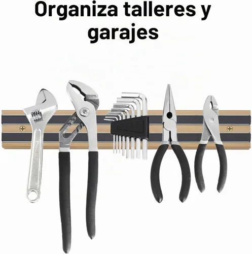 Vista 4 de HIC Kitchen Soporte magnético para cuchillos y barra de almacenamiento de herramientas, madera, 12 pulgadas, 12 pulgadas