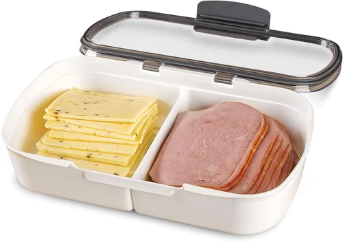 Vista 9 de ProKeeper Recipiente de almacenamiento de alimentos Deli con sello de silicona hermético y tapa compatible con borrado en seco